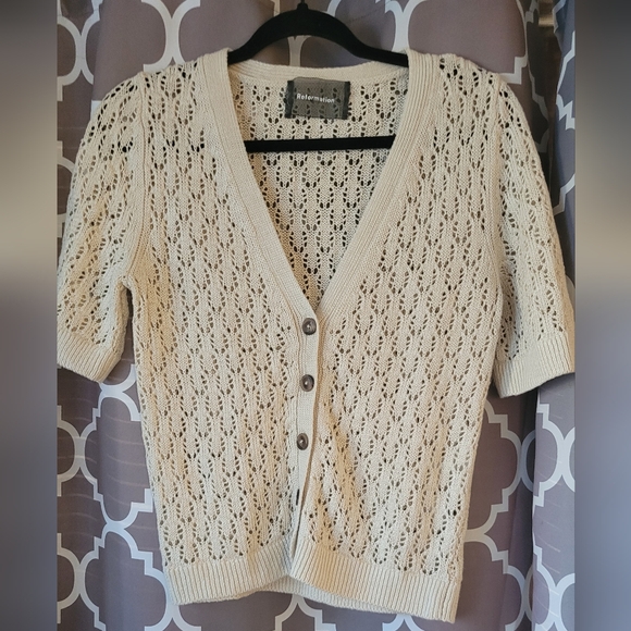 Reformation Sweaters - Reformation Ivory Knit Cardigan